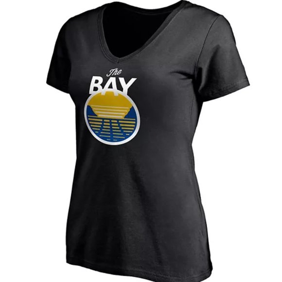 NWT Women's Fanatics Branded Golden State Warriors The Bay V-Neck T-Shirt, LARGE - Picture 7 of 7